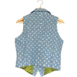 Blue Denim Embellished Sleeveless Waistcoat / NEVER FULLY DRESSED - Size 38