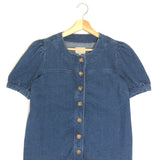 Blue Denim LULA Short Balloon Sleeves Blouse / SEZANE - Size 38