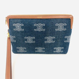 Blue Denim Macadam Pouch / CELINE