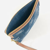 Blue Denim Macadam Pouch / CELINE