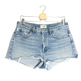 Blue Denim Mini Shorts / AGOLDE - Size 28
