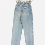 Blue Denim Paperbag Pants / MIU MIU - Size 26