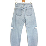 Blue Denim SANNA Slice Cut-out Tapered High-rise Organic Cotton Jeans / AGOLDE - Size 26