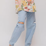 Blue Denim SANNA Slice Cut-out Tapered High-rise Organic Cotton Jeans / AGOLDE - Size 26