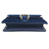Blue DIONYSUS Velvet and Leather Super Mini Crossbody Bag / GUCCI