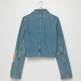 Blue Distressed Cropped Denim Jacket / LOEWE - Size 38