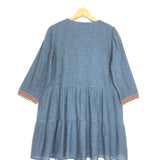 Blue Embroidered CIANA Mini Dress / BA&SH - Size 2