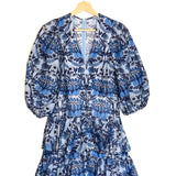 Blue EYANA Floral Linen Mini Dress / SANDRO - Size 36