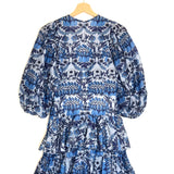 Blue EYANA Floral Linen Mini Dress / SANDRO - Size 36