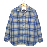 Blue FAXONA Checked Shirt Jacket  / ISABEL MARANT - Size 36