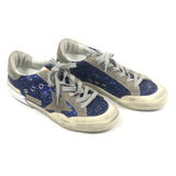 Blue Glitter Low Top SUPERSTAR Sneakers / GOLDEN GOOSE - Size 38