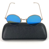 Blue Gradient Mirror Porto Cervo Round Sunglasses / ILLESTEVA