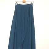 Blue Green Cotton Midi Skirt - One Size