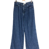 Blue High Rise Wide Leg Fluid Jeans / FRAME - Size 28