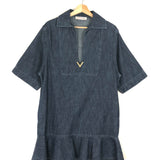 Blue Indigo VLogo Denim Mini Dress / VALENTINO - Size IT 40