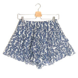 Blue JOCADIA Printed Ruffled Mini Skirt / ISABEL MARANT ETOILE - Size 38