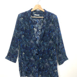 Blue Jungle Print HANAIAPA Silk Jacket / SESSUN - Size S