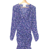 Blue LARA Printed Ruched Stretch Silk Mini Dress / ISABEL MARANT - Size 38