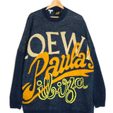 Blue Linen-blend Knitted Sweater Dress / LOEWE X PAULA'S IBIZA - Size XS