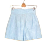 Blue Linen High Waist Shorts / ROSAE - Size 38