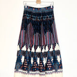 Blue MARIS Print Pleated Midi Skirt / BA&SH - Size 2