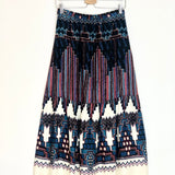 Blue MARIS Print Pleated Midi Skirt / BA&SH - Size 2