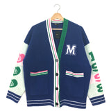 Blue MICOLEGA Varsity Cardigan / MAJE - Size 2