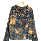 Blue Moon River Print Silk Hoodie / BOKJA - Size S-M