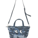 Blue Navy Eyes Camo-Print Recycled-Nylon Tote Bag / ANYA HINDMARCH