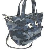 Blue Navy Eyes Camo-Print Recycled-Nylon Tote Bag / ANYA HINDMARCH
