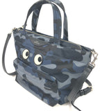 Blue Navy Eyes Camo-Print Recycled-Nylon Tote Bag / ANYA HINDMARCH