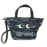 Blue Navy Eyes Camo-Print Recycled-Nylon Tote Bag / ANYA HINDMARCH