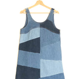 Blue Patchwork Effect Denim Mini Dress / FRAME - Size M