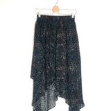 Blue Printed Asymmetric ELOOK Midi Skirt / IRO - Size 34