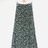 Blue Printed KAMBA Pleated Georgette Maxi Skirt / BA&SH - Size 1