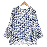Blue Printed SHANING Long Sleeves Top / AMERICAN VINTAGE - Size M/L