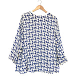 Blue Printed SHANING Long Sleeves Top / AMERICAN VINTAGE - Size M/L