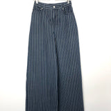 Blue SASHA Striped Wide-leg Jeans / THE FRANKIE SHOP - Size S