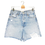 Blue STELLA Distressed Denim Organic Cotton Long Shorts / AGOLDE - Size 27