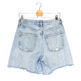 Blue STELLA Distressed Denim Organic Cotton Long Shorts / AGOLDE - Size 27
