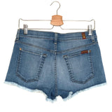 Blue Stretch Mini Shorts / 7FOR ALL MANKIND - Size 27