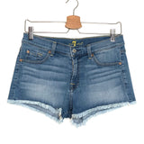 Blue Stretch Mini Shorts / 7FOR ALL MANKIND - Size 27