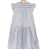 Blue Stripe VALERIA Cotton and Silk-blend Mini Dress / MAGALI PASCAL - Size M