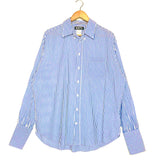 Blue Striped Buttoned Cotton Voile BRAVE Shirt / HOPE - Size 38