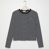 Blue Striped cotton Long Sleeves T-shirt / SAINT LAURENT - Size M