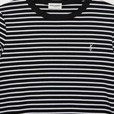Blue Striped cotton Long Sleeves T-shirt / SAINT LAURENT - Size M