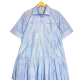 Blue Striped CRIS Cotton Poplin Mini Shirt Dress / SIMKHAI - Size S