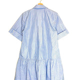 Blue Striped CRIS Cotton Poplin Mini Shirt Dress / SIMKHAI - Size S
