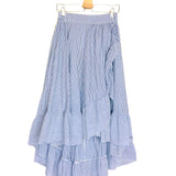 Blue Striped JOHN Asymmetric Skirt / MAJE - Size 3