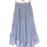 Blue Striped JOHN Asymmetric Skirt / MAJE - Size 3